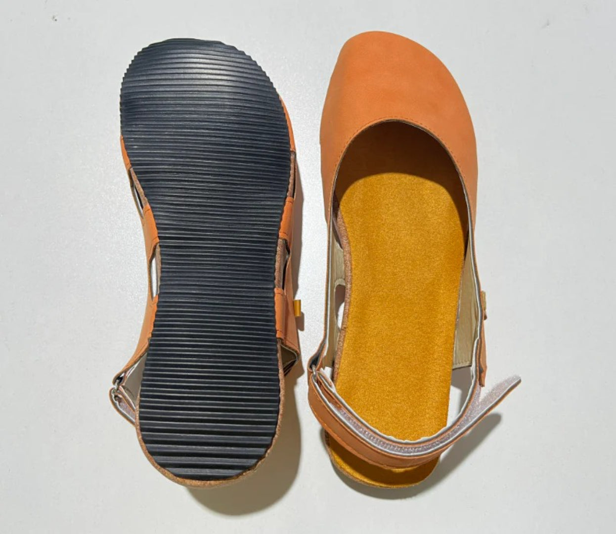 Slingback sandals with a closed toe