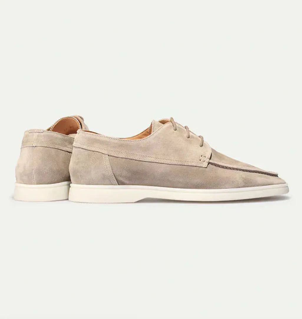 Leather lace-up moccasins